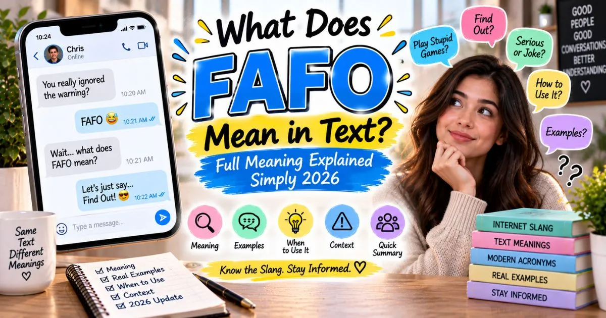What Does FAFO Mean in Text? Full Meaning Explained Simply 2026