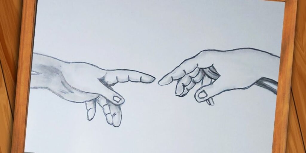 Two hands letting go of each other