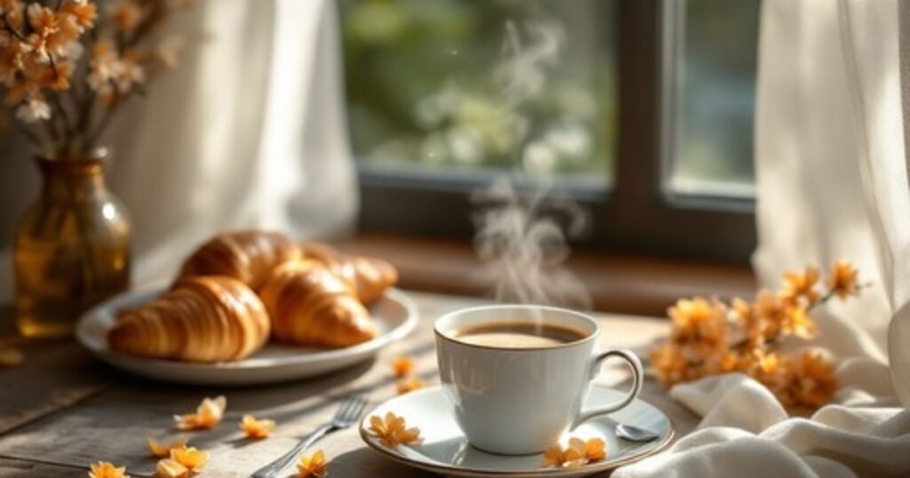 Aesthetic Sunday Instagram post setup with coffee and lifestyle items
