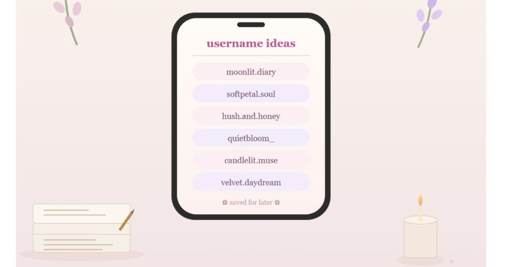 Aesthetic secret username ideas for Instagram girls