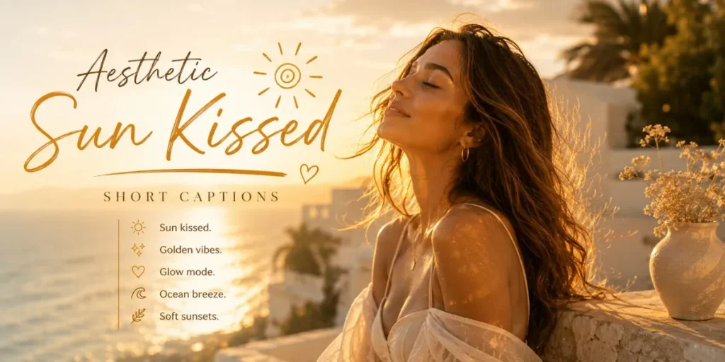 aesthetic short sun kissed captions