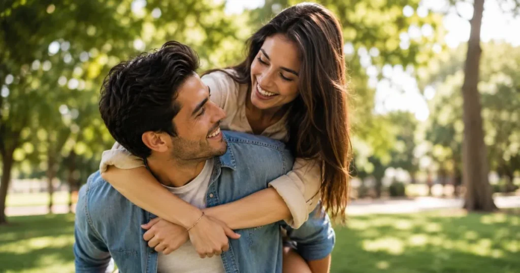 Cute young couple enjoying time together