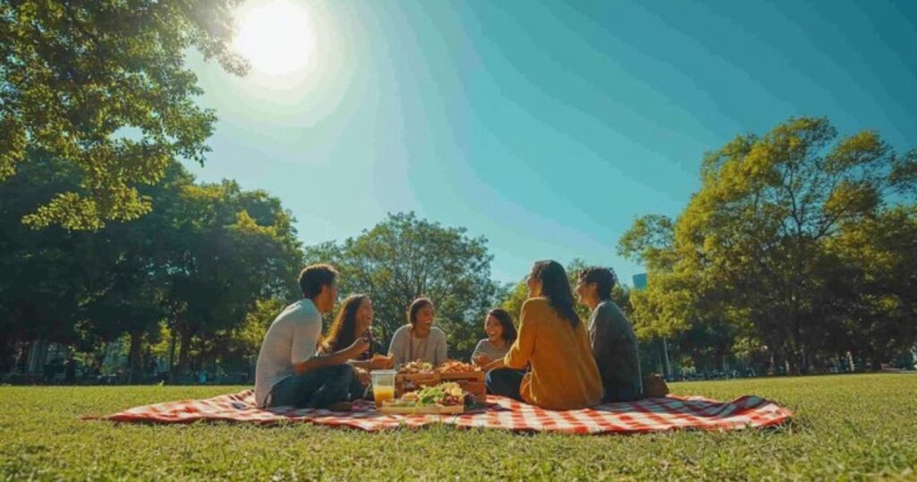 Group of close friends enjoying time together