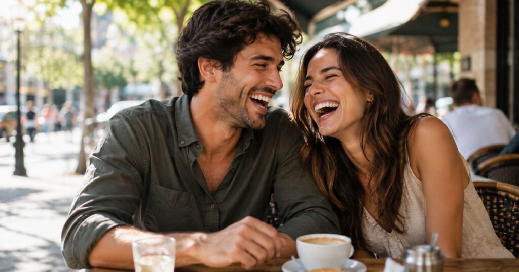 Friends laughing together during a funny moment