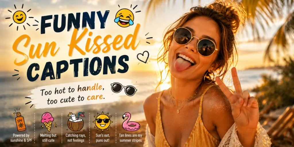 funny sun kissed captions