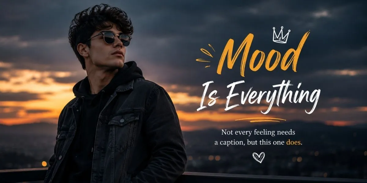 Stylish person expressing a confident and moody vibe for Mood Instagram Captions
