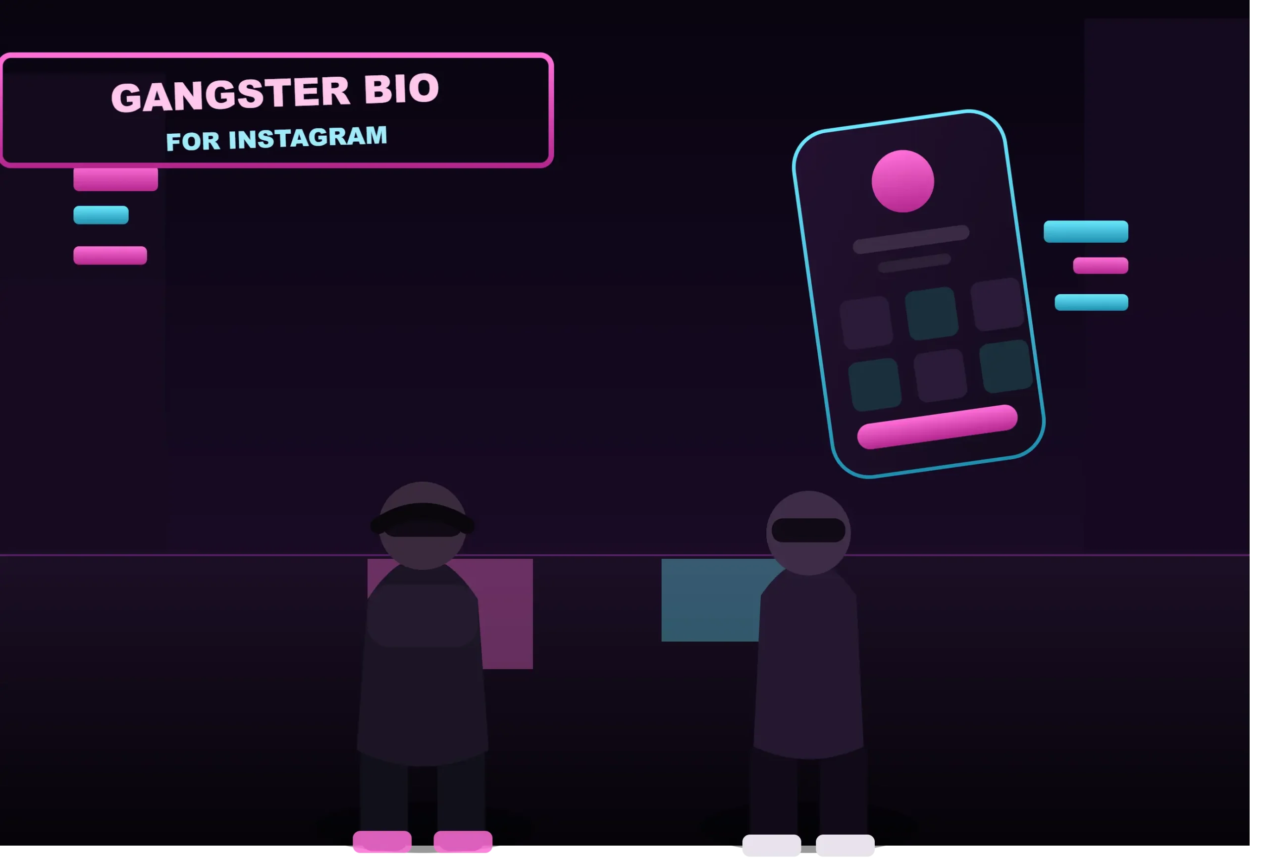 Gangster Bio for Instagram with stylish profile ideas for boys and girls