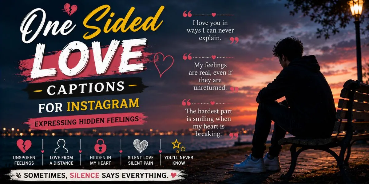 One sided love captions for Instagram expressing hidden feelings
