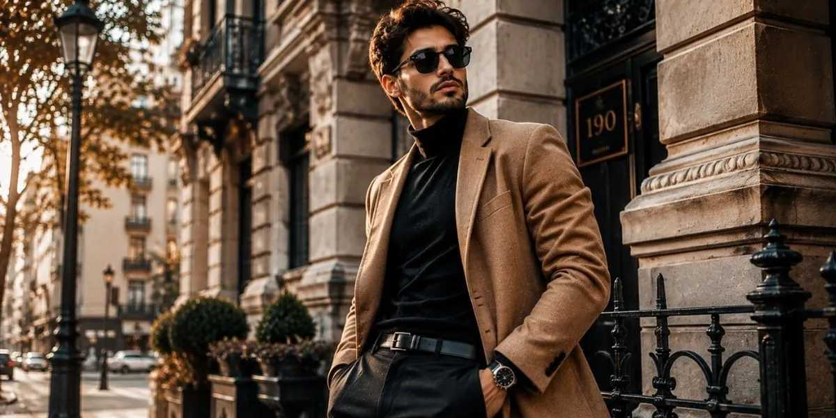 Stylish person posing confidently in a fashionable outfit for Style Captions for Instagram