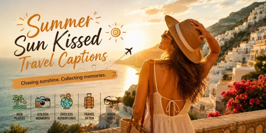 summer sun kissed travel captions