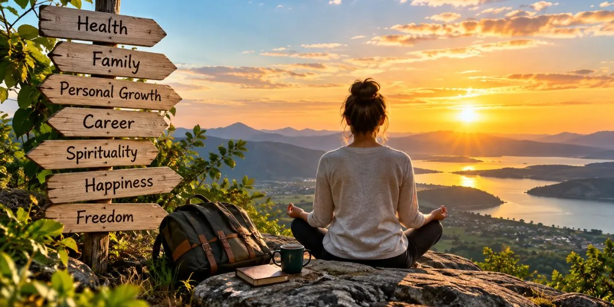 Balanced and meaningful life built around personal priorities and values