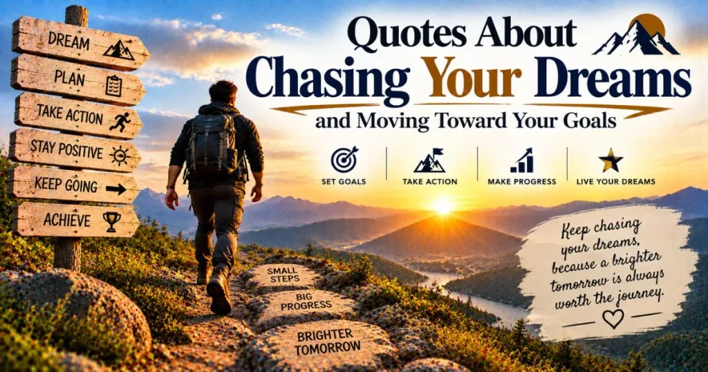 Quotes about chasing your dreams and moving toward your goals