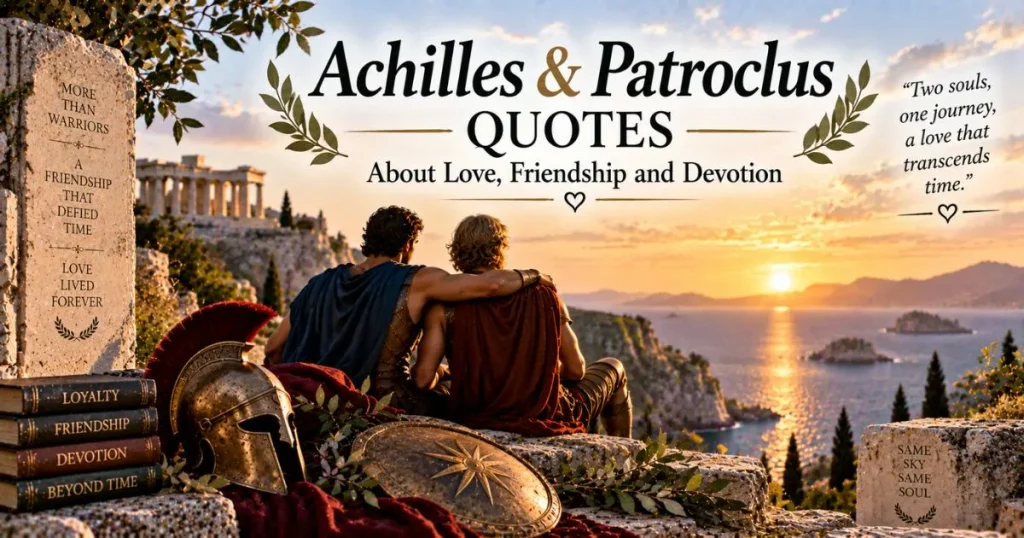 Achilles and Patroclus quotes about love, friendship and devotion