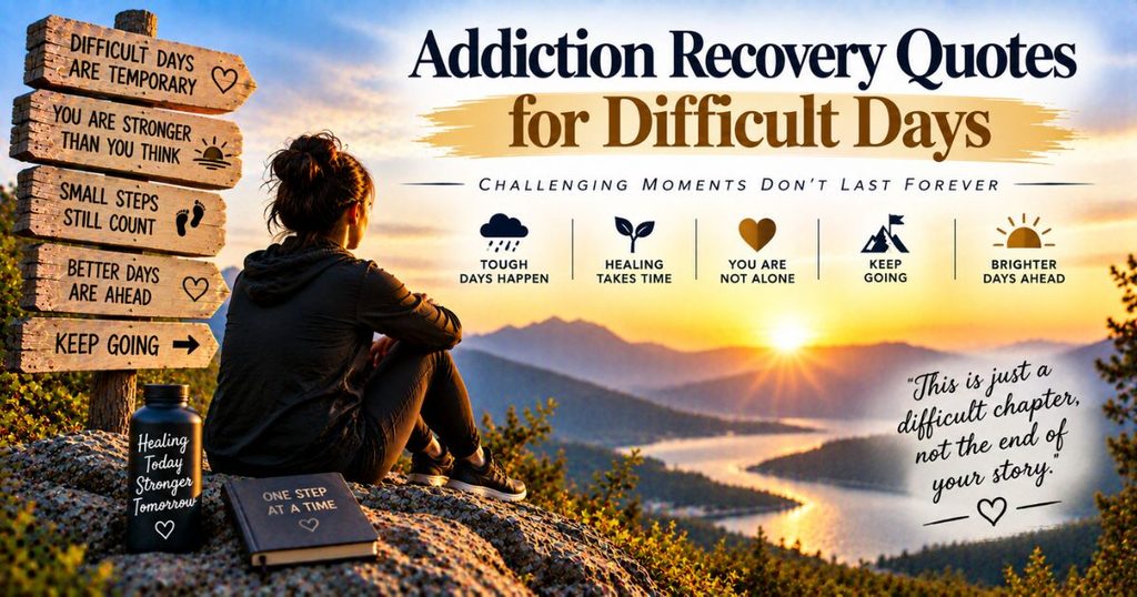 Addiction recovery quotes for difficult days and challenging moments