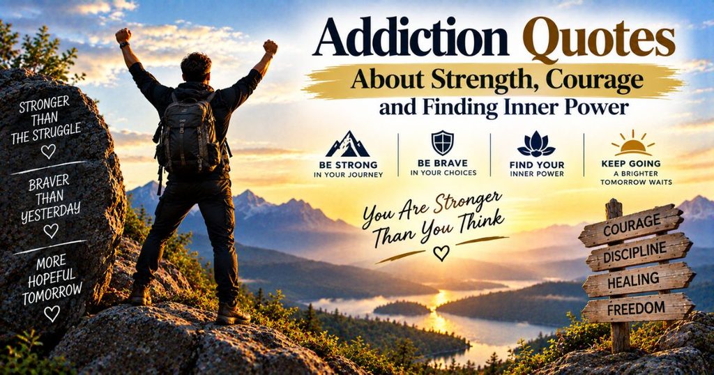 Addiction quotes about strength, courage and finding inner power