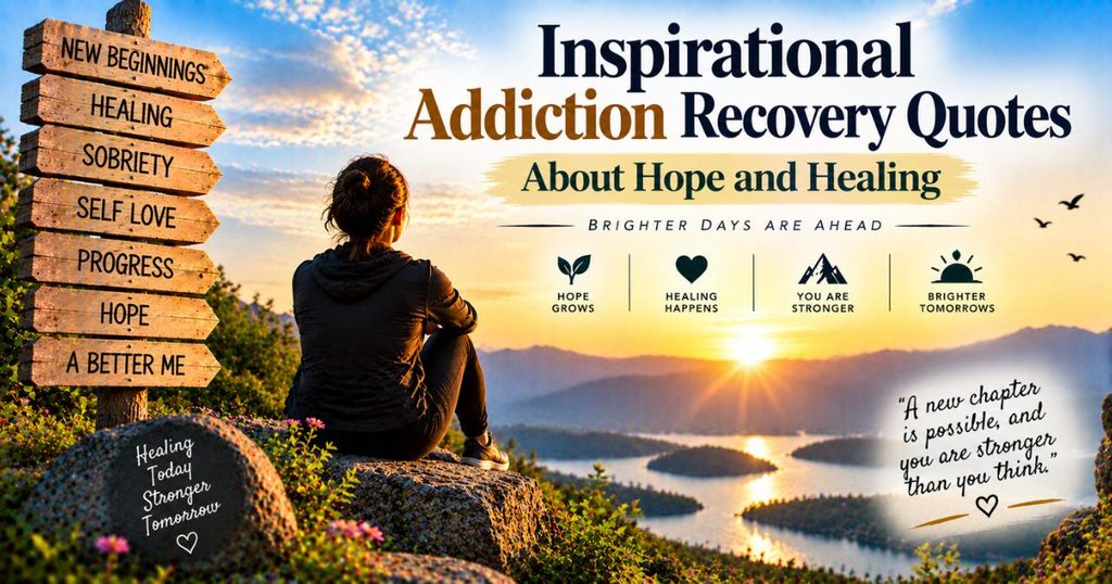 Inspirational addiction recovery quotes about hope and healing