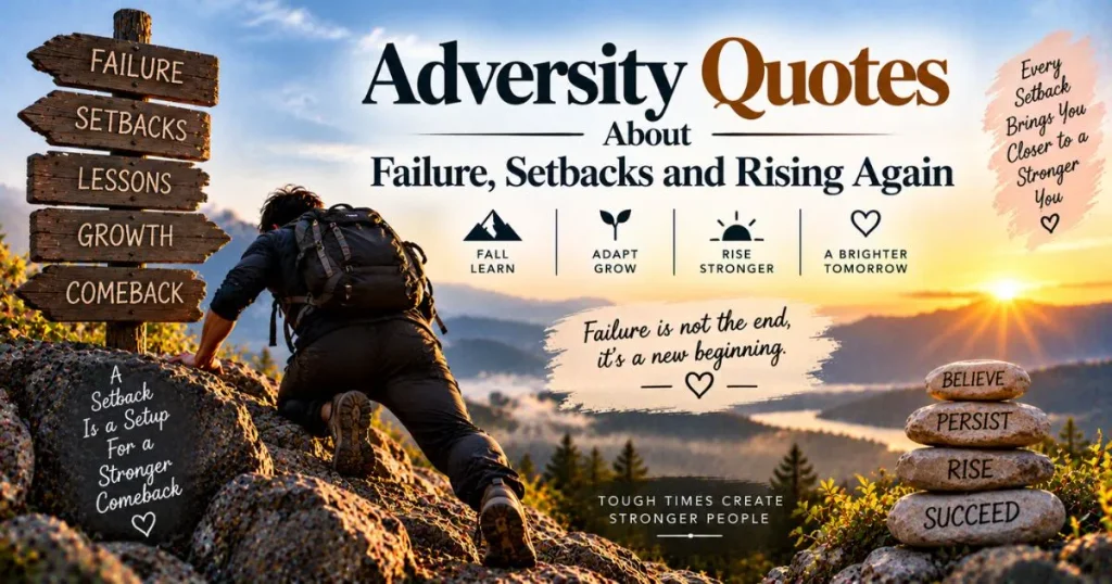 Adversity quotes about failure, setbacks and rising again