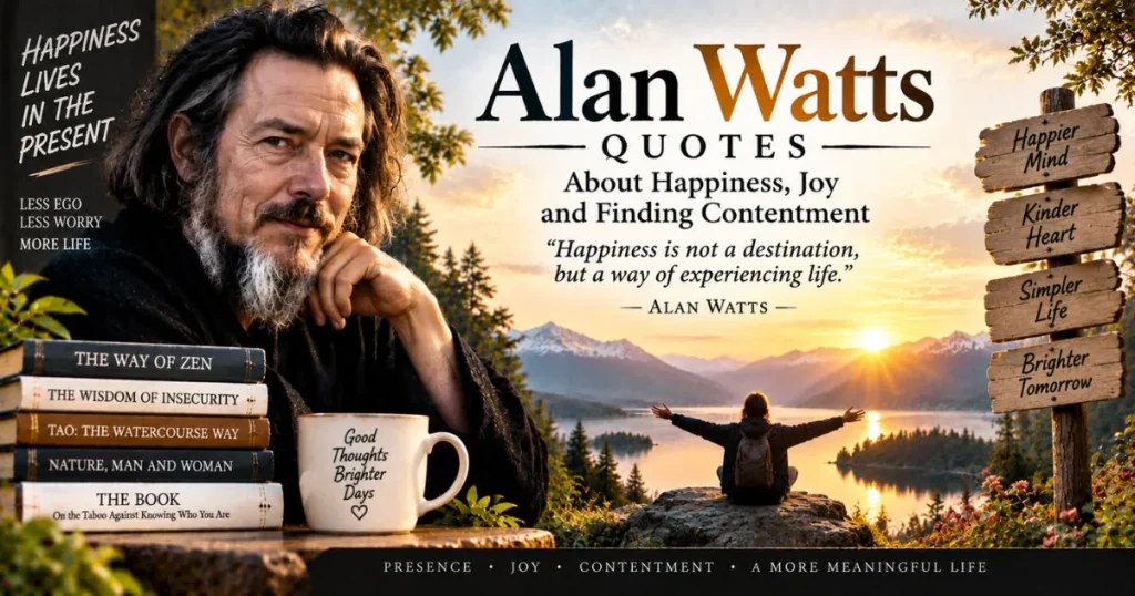 Alan Watts quotes about happiness, joy and finding contentment