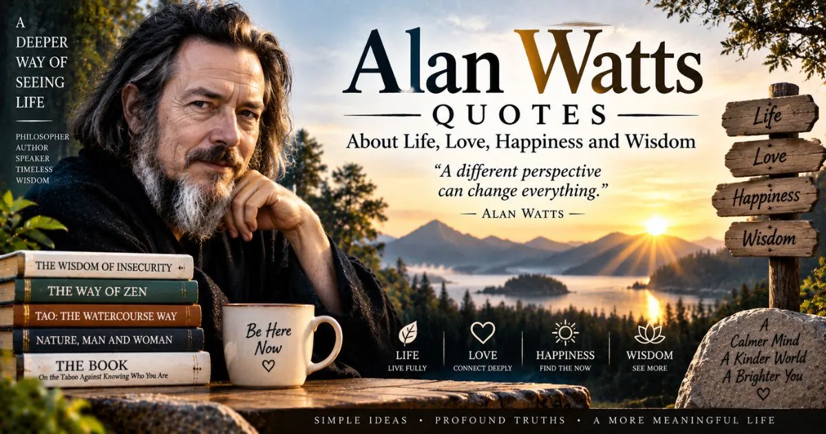 Alan Watts quotes about life, love, happiness and wisdom