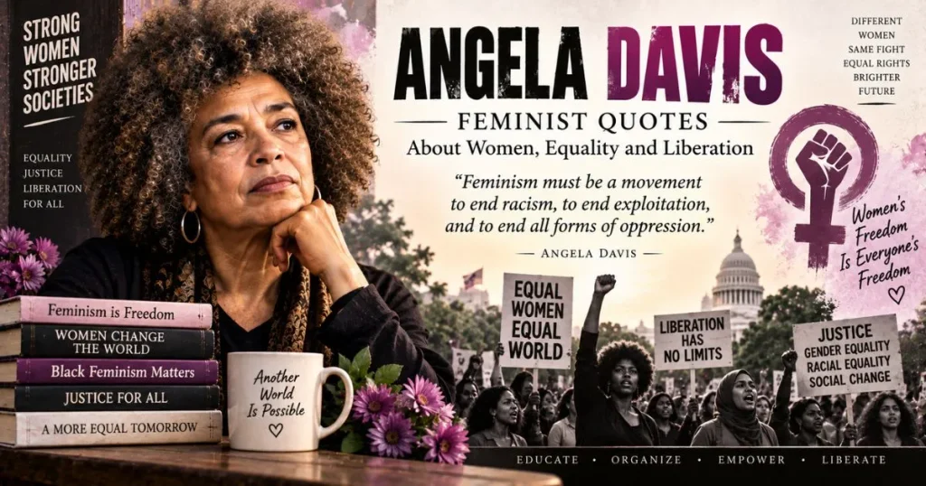 Angela Davis feminist quotes about women, equality and liberation