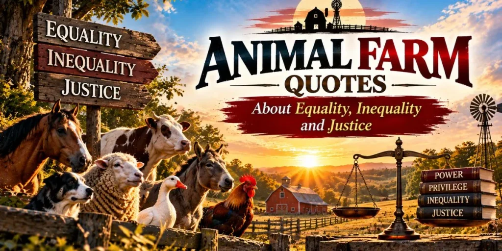 Animal Farm quotes about equality, inequality and justice