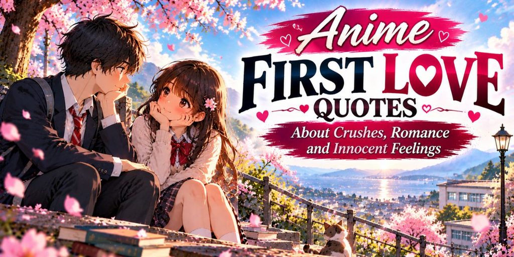 Anime first love quotes about crushes, romance and innocent feelings