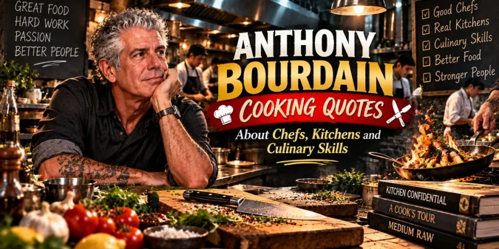 Anthony Bourdain cooking quotes about chefs, kitchens and culinary skills