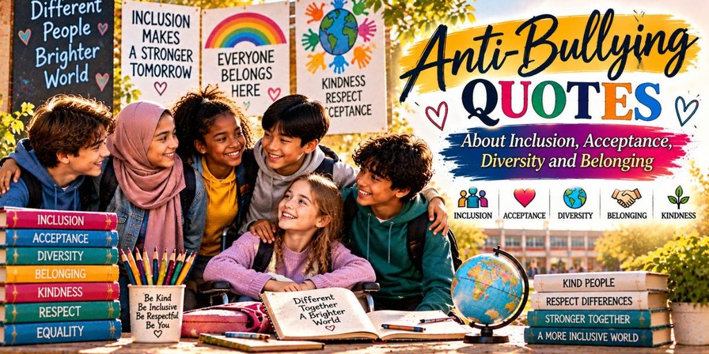 Anti-bullying quotes about inclusion, acceptance, diversity and belonging