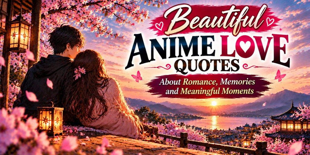 Beautiful anime love quotes about romance, memories and meaningful moments