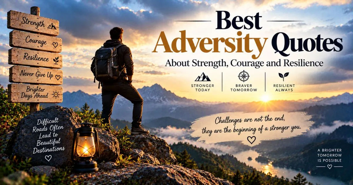 Best adversity quotes about strength, courage and resilience