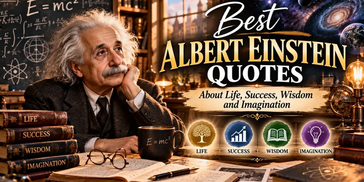 Best Albert Einstein quotes about life, success, wisdom and imagination