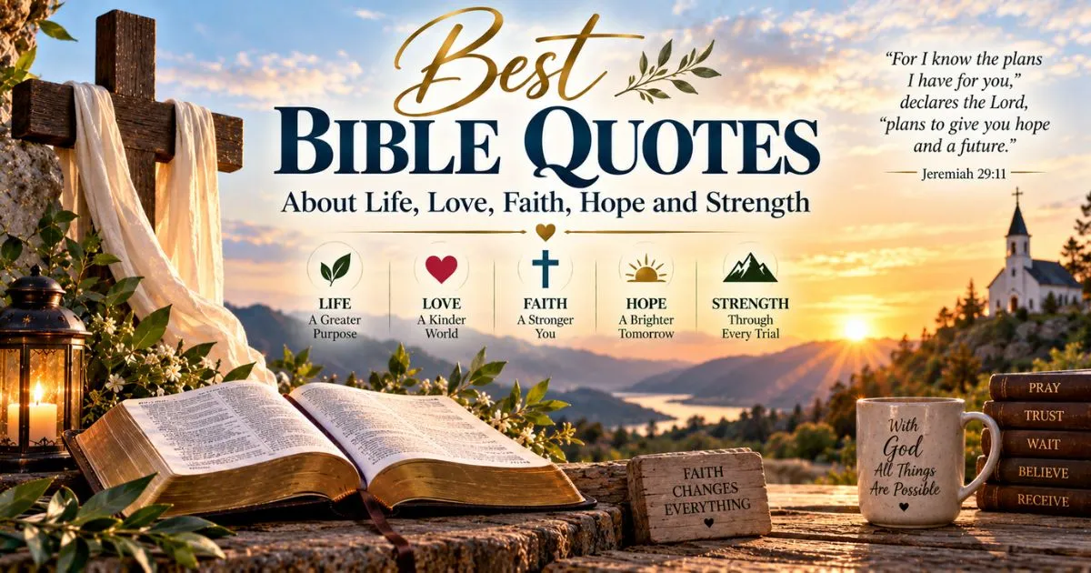 Best Bible quotes about life, love, faith, hope and strength
