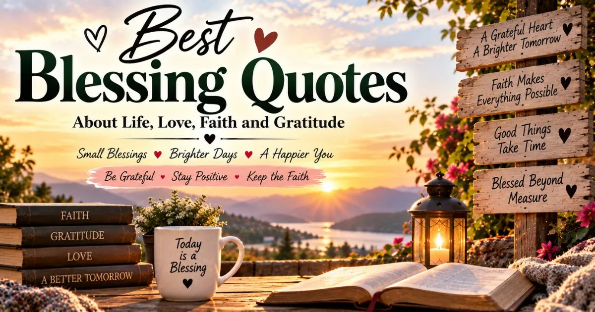 Best blessing quotes about life, love, faith and gratitude