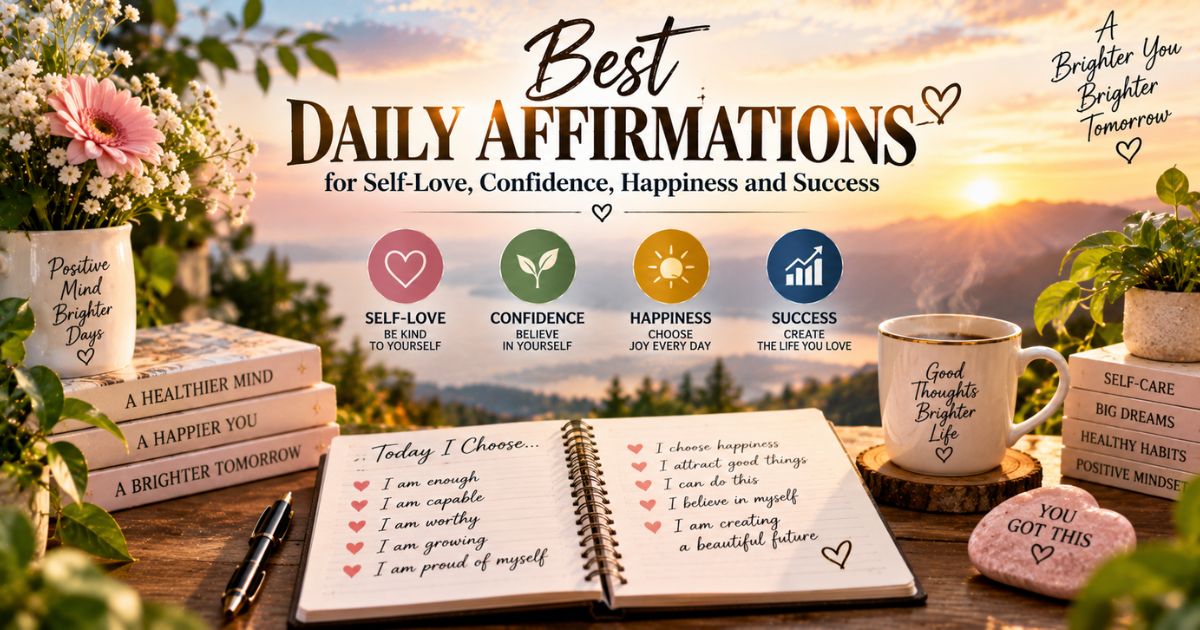 Best daily affirmations for self-love, confidence, happiness and success