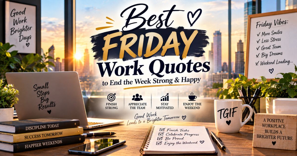 Best Friday work quotes to end the week strong and happy