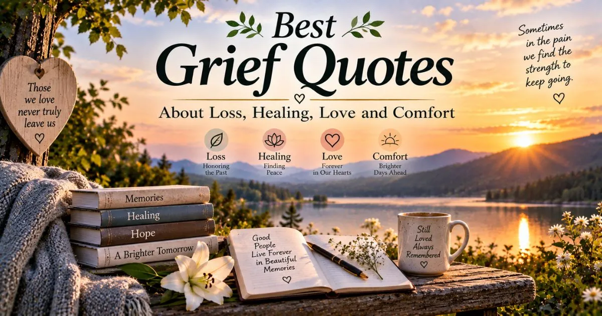 Best grief quotes about loss, healing, love and comfort