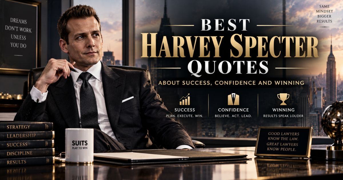 Best Harvey Specter quotes about success, confidence and winning
