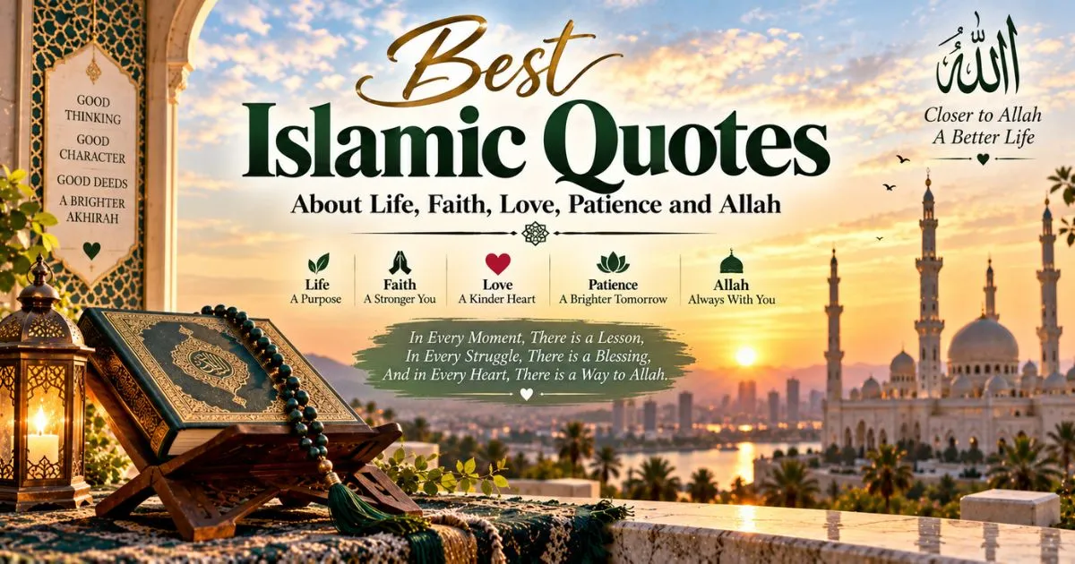 Best Islamic quotes about life, faith, love, patience and Allah
