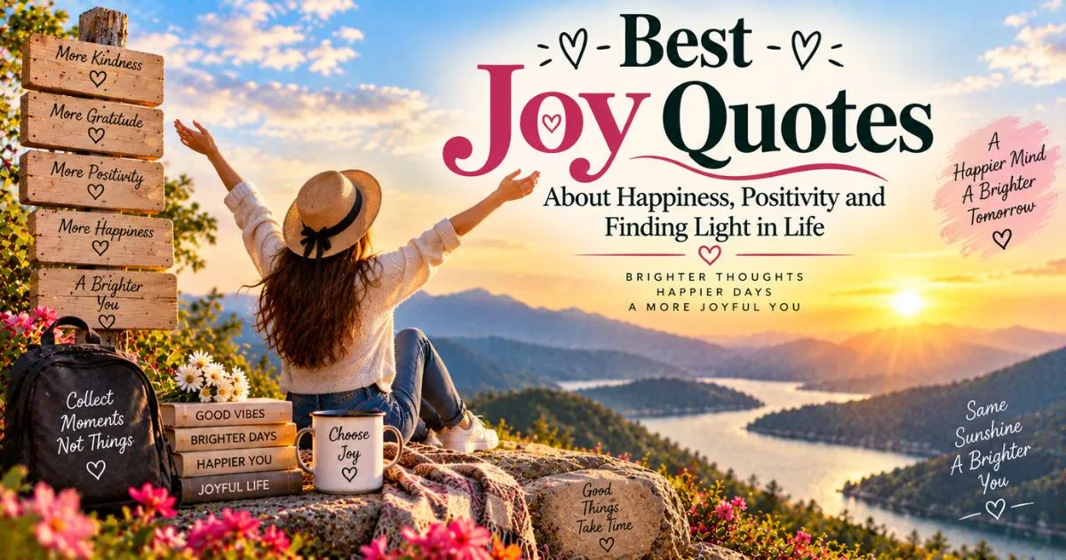 Best joy quotes about happiness, positivity and finding light in life