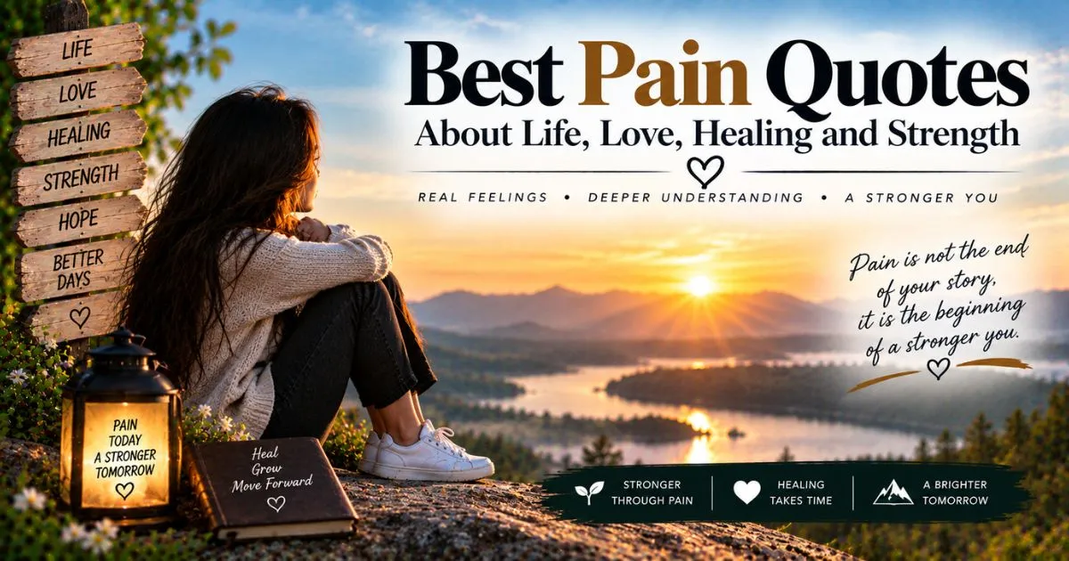 Best pain quotes about life, love, healing and strength