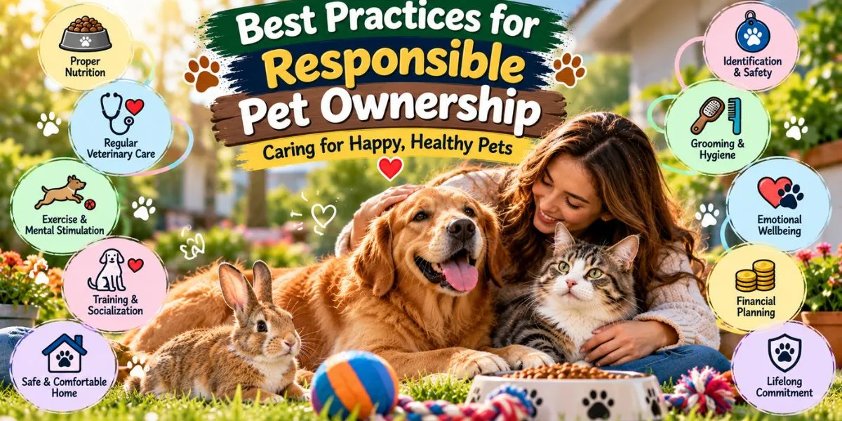 Best practices for responsible pet ownership and caring for happy healthy pets