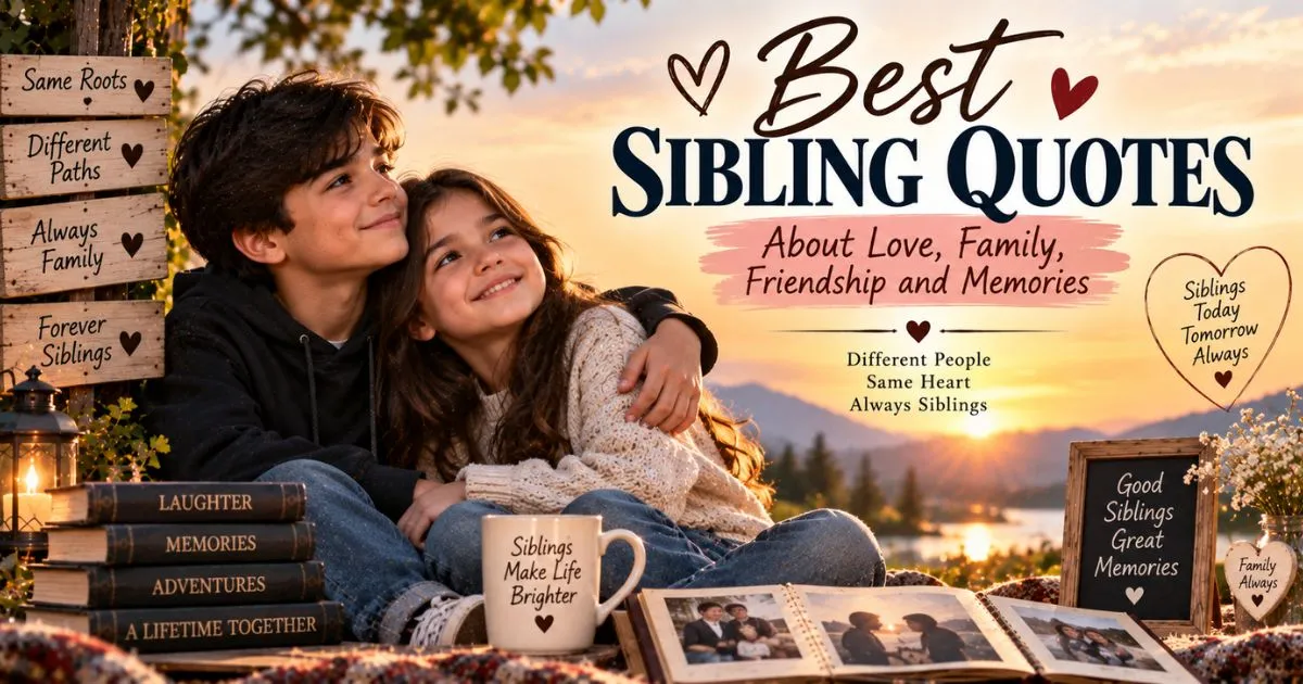 Best sibling quotes about love, family, friendship and memories