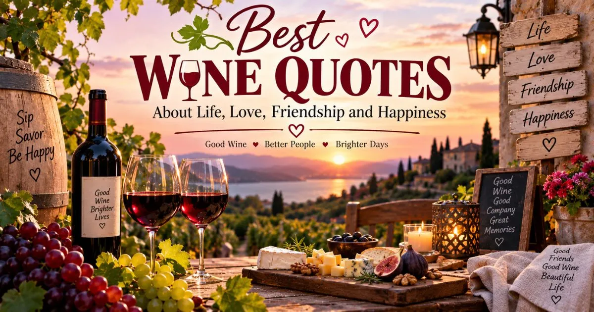 Best wine quotes about life, love, friendship and happiness