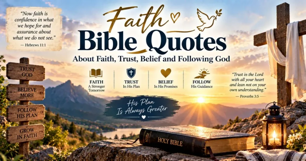 Bible quotes about faith, trust, belief and following God