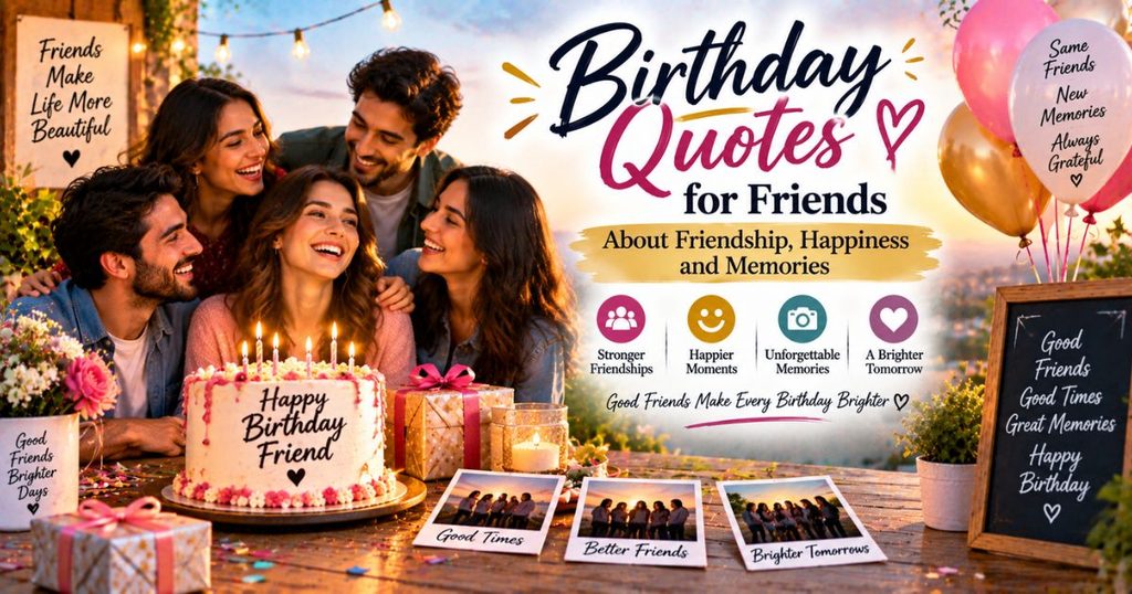 Birthday quotes for friends about friendship, happiness and memories