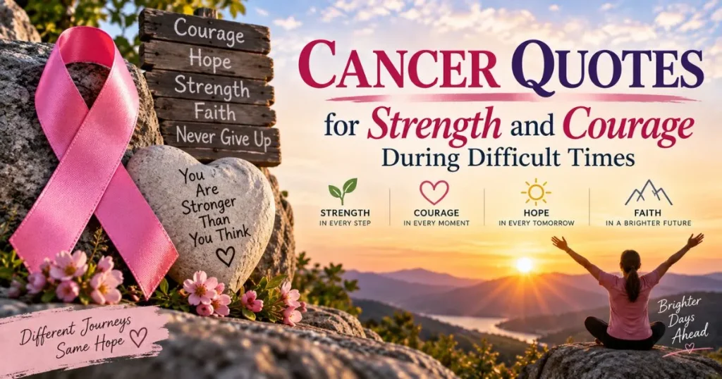 Cancer quotes for strength and courage during difficult times