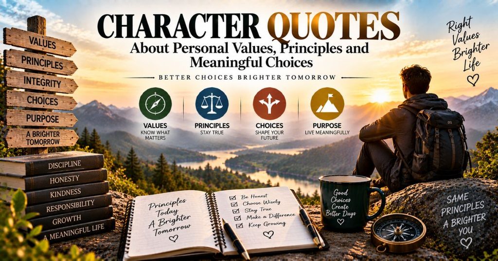 Character quotes about personal values, principles and meaningful choices