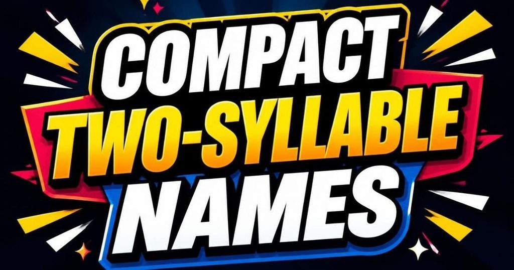 Compact Two-Syllable Names