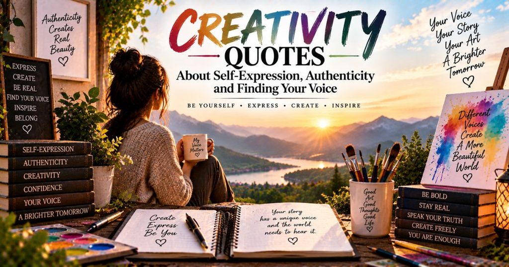 Creativity quotes about self-expression, authenticity and finding your voice