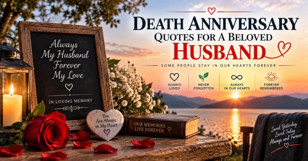 Death anniversary quotes for a beloved husband
